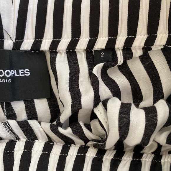 The Kooples Voile Rouge Striped Drawstring Pants Sz 2 Alt Girl Punk Soft Grunge - Picture 7 of 13